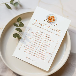 Coffee Would she rather bridal shower game