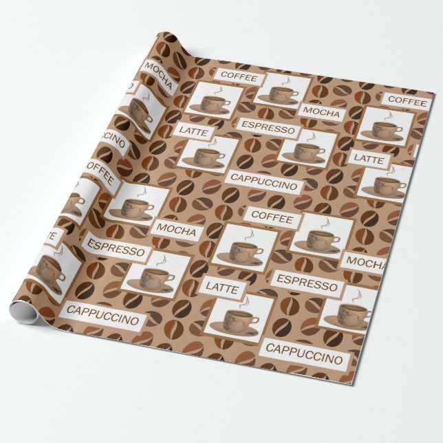 Coffee Wrapping Paper (Unrolled)