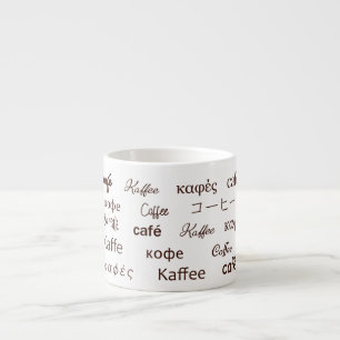 "Coffee" Written in 13 languages Bone China Mug