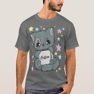 Coffee Yami Kawaii Chibi Anime Cat Moka Fairy Kei T-Shirt