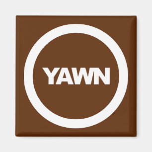Coffee Yawn Brand Dorm Fridge Magnet