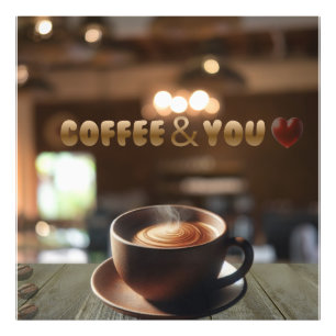 Coffee & You – Cozy Café Poster   Romantic Coffee 