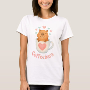 Coffeebara Cute Capybara in Coffee Mug T-Shirt