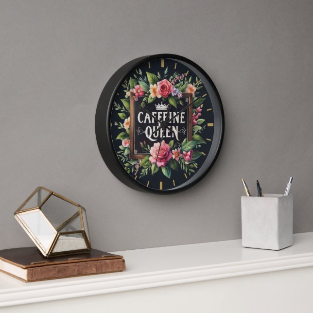 Coffeecore Clock Coffee Memes Barista Chalkboard (Office)