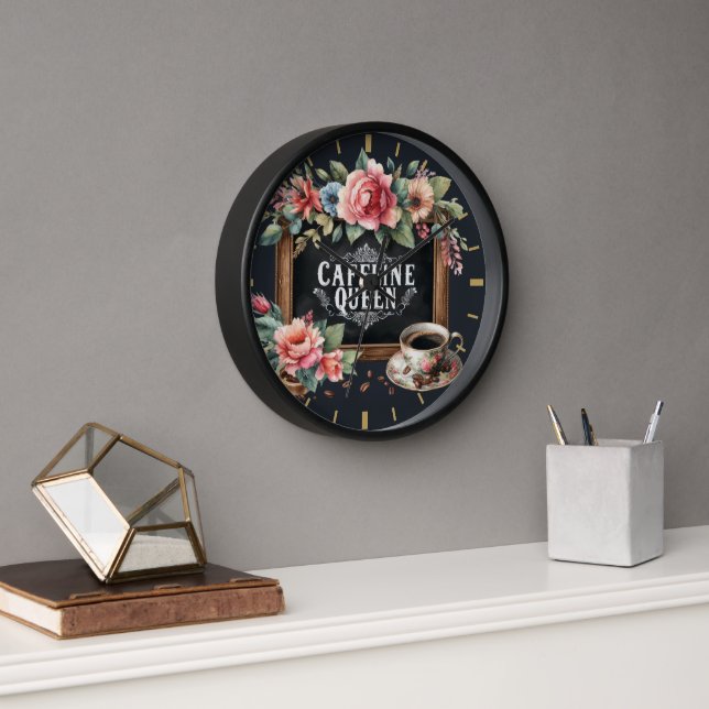 Coffeecore Clock Coffee Memes Barista Chalkboard (Office)