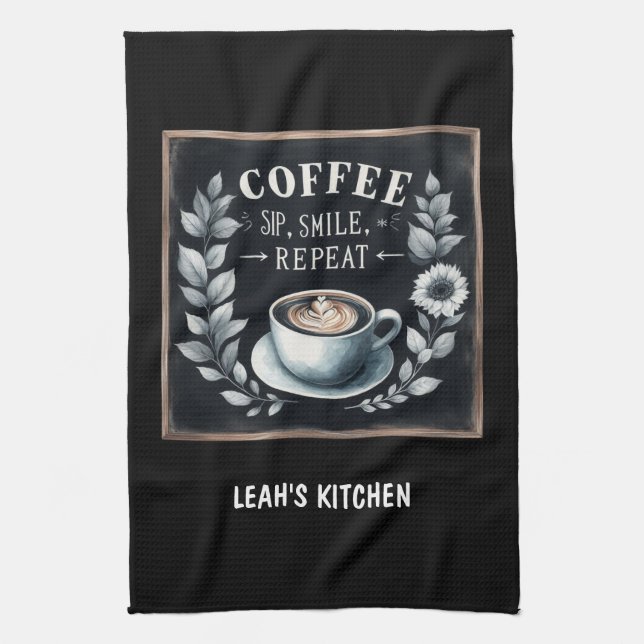 ☕Coffeecore Kitchen Towel Custom Coffee Decor  (Vertical)