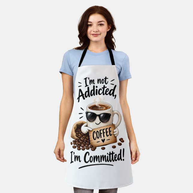 Coffeeholic Coffee  Apron (Worn)