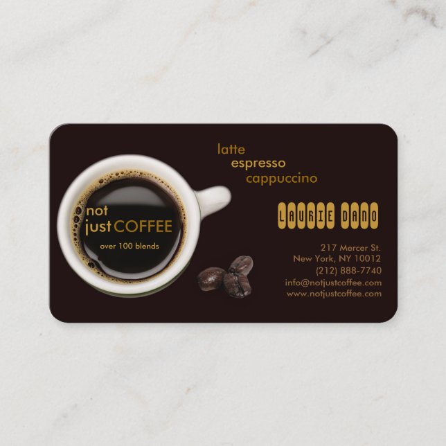 coffeehouse business card (Front)