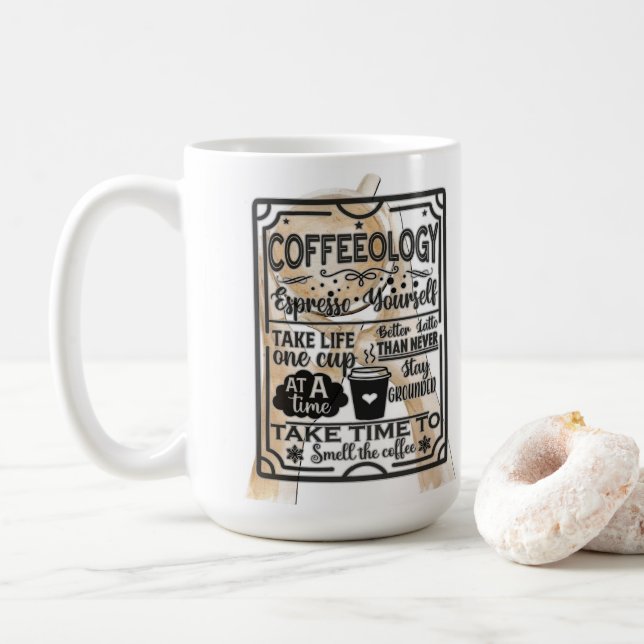 Coffeeology Coffee Mug (With Donut)
