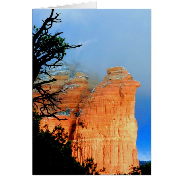 Coffeepot Rock in snow (Front)