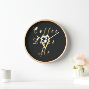 Coffees love my time wall clock