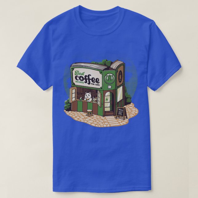Coffeeshop Cats Bookstore by Tobe Fonseca T-Shirt (Design Front)