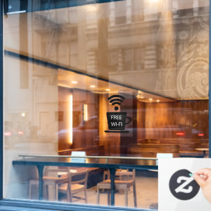Coffeeshop Free Wi-Fi Window Cling