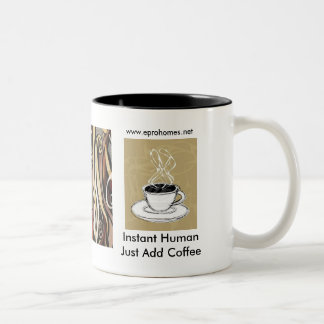 coffeesteamfabric, coffee steam, Instant HumanJ... Two-Tone Coffee Mug