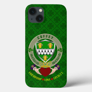 Coffey Irish Shield & Claddagh Personalised       iPhone 13 Case