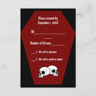 Coffin Ebony III (Red) RSVP Card - LND
