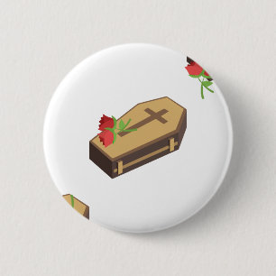 coffin emojis 6 cm round badge