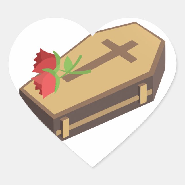 coffin emojis heart sticker (Front)