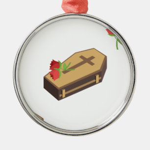 coffin emojis metal tree decoration