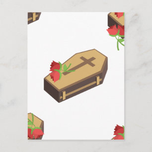 coffin emojis postcard