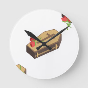 coffin emojis round clock