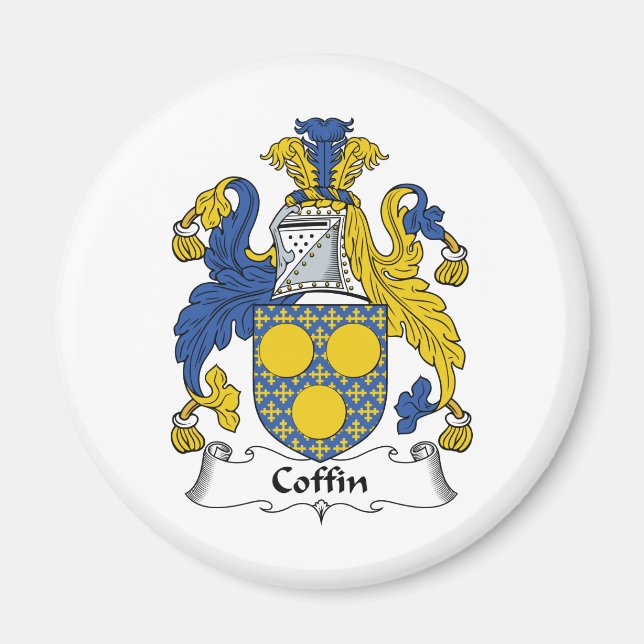 Coffin Family Crest Magnet (Front)