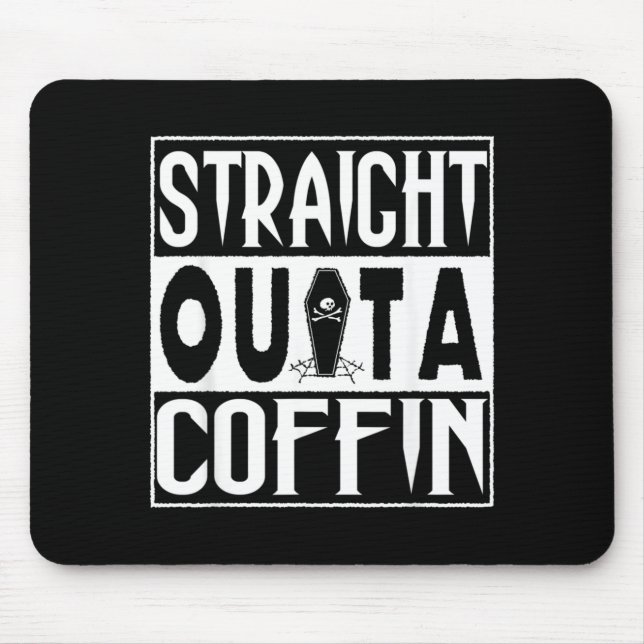 Coffin Funny Vampire Halloween Puns Mouse Mat (Front)