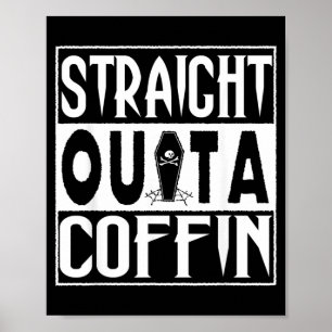 Coffin Funny Vampire Halloween Puns Poster