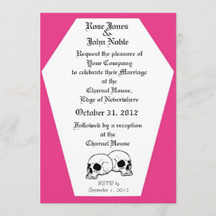 Coffin (Magenta) Wedding Invitation