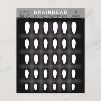 Coffin Nail Art Template Braindead Flyer