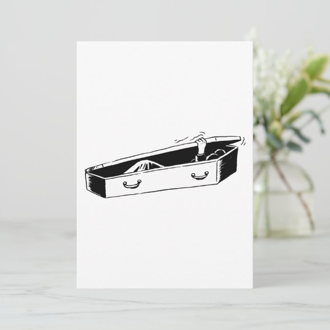 Coffin Opening Invitation (Standing Front)