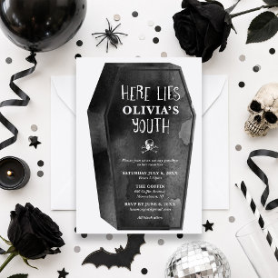 Coffin Party Here Lies My Youth Invitation