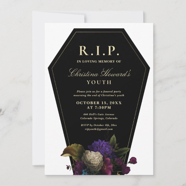 Coffin Party RIP Youth Invitation (Front)