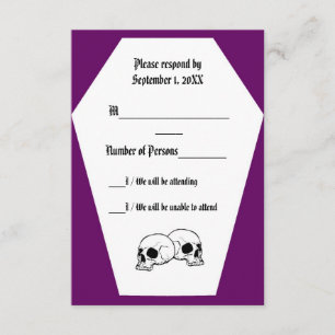 Coffin (Purple) RSVP Card