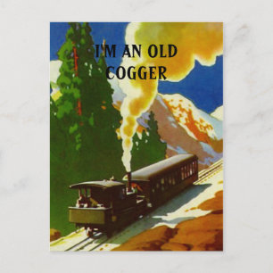 COG RAILWAY TRAIN POSTCARD Rack EZ2 Customise