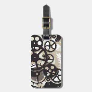 Cog wheels work luggage tag
