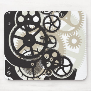Cog wheels work mouse mat