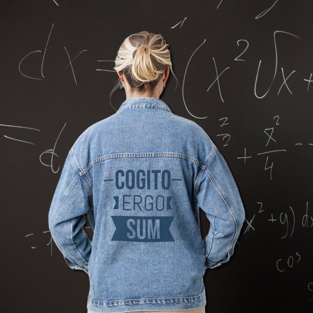 Cogito ergo sum - Latin phrase  Denim Jacket (Creator Uploaded)