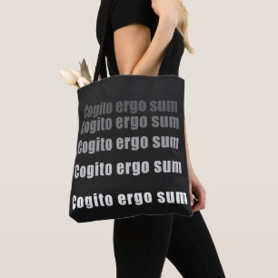 Cogito, ergo sum Latin Quote Tote Bag
