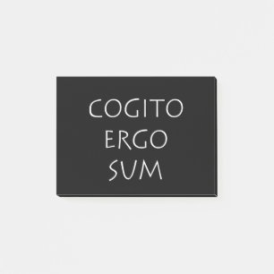 Cogito ergo sum post-it notes