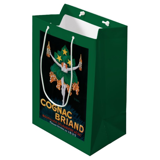 Cognac Briand Promotional Poster Medium Gift Bag (Front Angled)