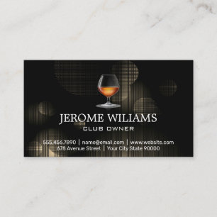 Cognac Drink   Lights Backdrop Business Card