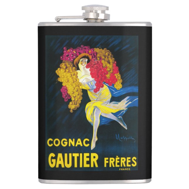 Cognac Gautier Promotional PosterFrance Hip Flask (Front)