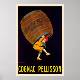 Cognac Pellisson Vintage Food&Drink Poster by