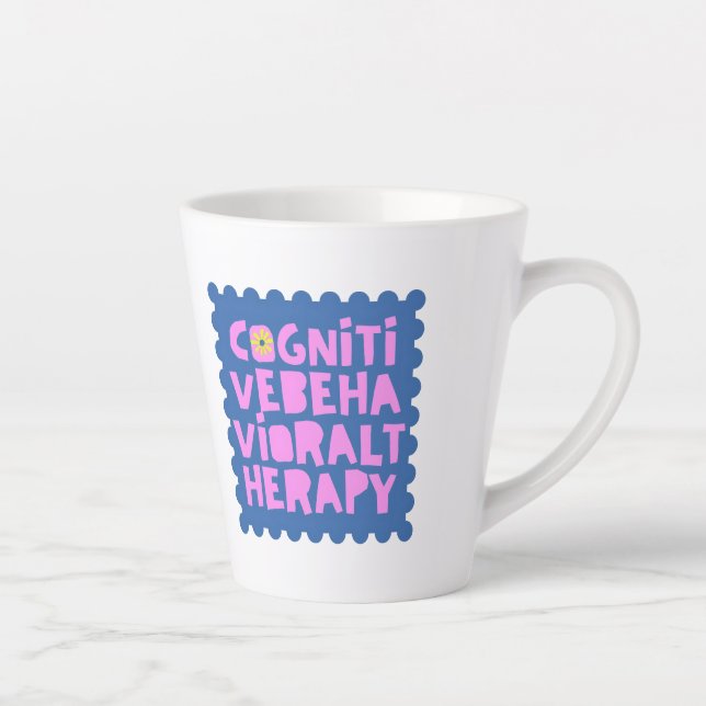 Cognitive Behavioural Therapy Latte Mug (Right)