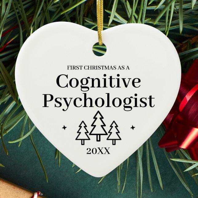 Cognitive Psychologist New Job Christmas Ceramic Tree Decoration (Cognitive Psychologist New Job Christmas Ceramic Ornament
)