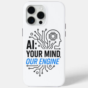 Cognitive Synergy Engine: Abstract Human-AI Fusion iPhone 15 Pro Max Case
