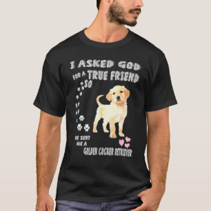 Cogol Dog Mum Dad Costume Golden Cocker Retriever T-Shirt