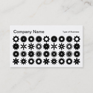 Cogs - Black and White Business Card
