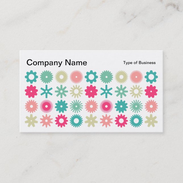 Cogs - Colours 01 Business Card (Front)